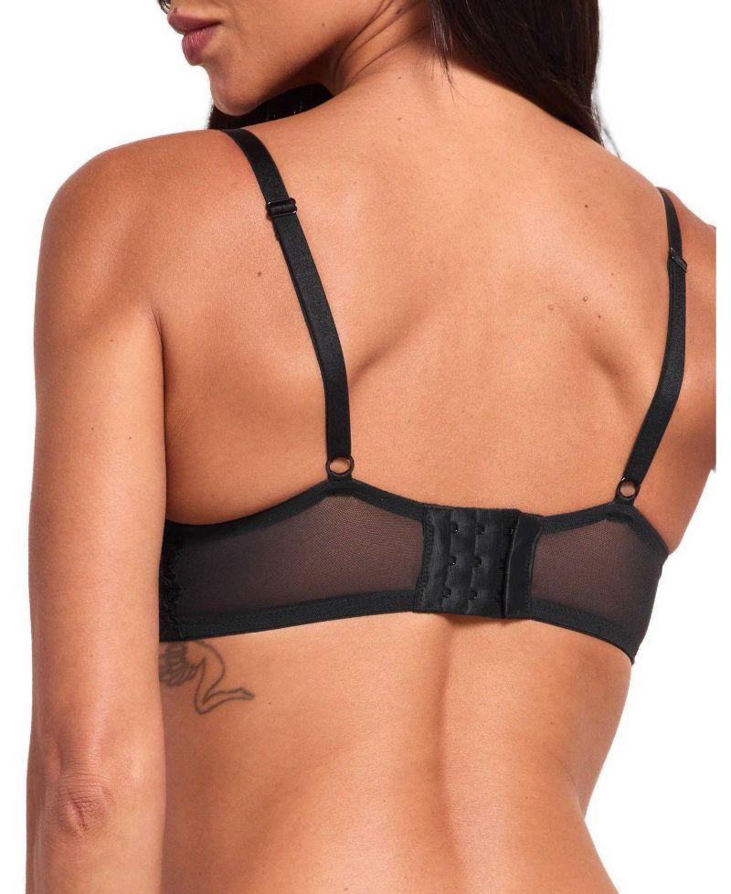 Saveria Unlined Plunge Strappy Lace Bra