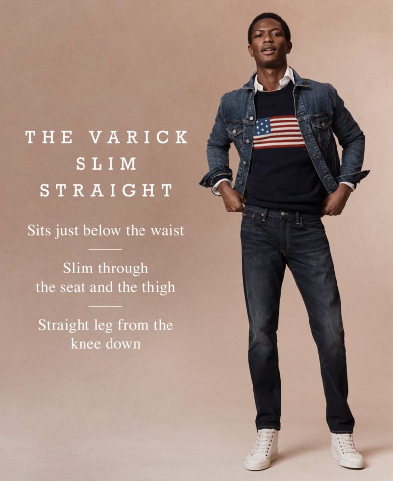 Мужские зауженные прямые джинсы Varick
