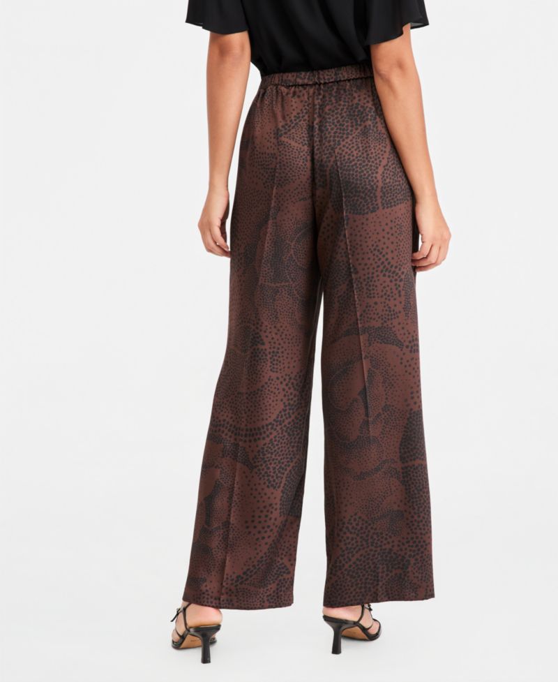 Women's Emmunigeno Printed Straight-Fit Wide-Leg Pants