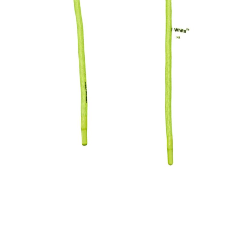 Men's Neon Green Tape Embroidered Cotton Hoodie