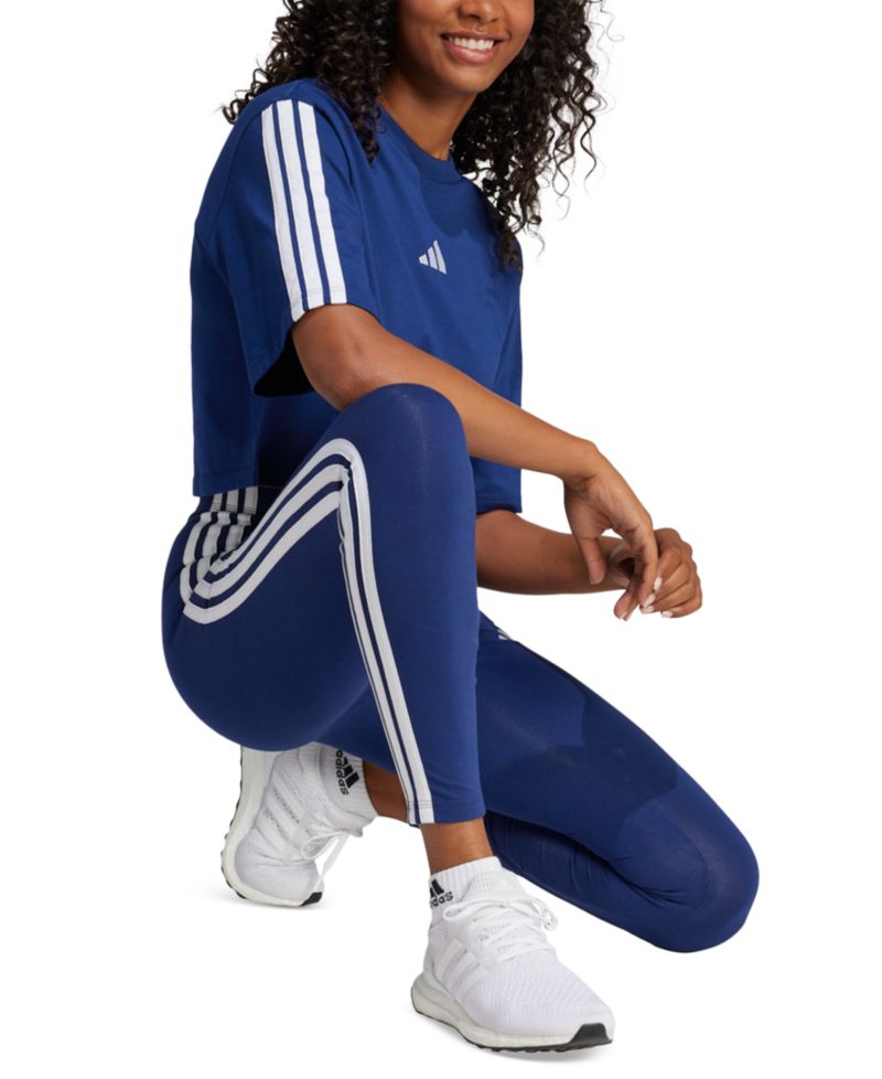 Plus Size Essentials 3-Stripes Cotton Leggings