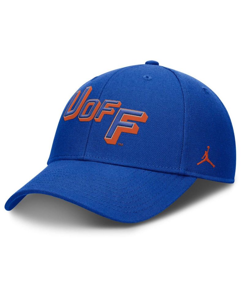 Men's Royal Florida Gators Slanted Primetime Rise Performance Adjustable Hat