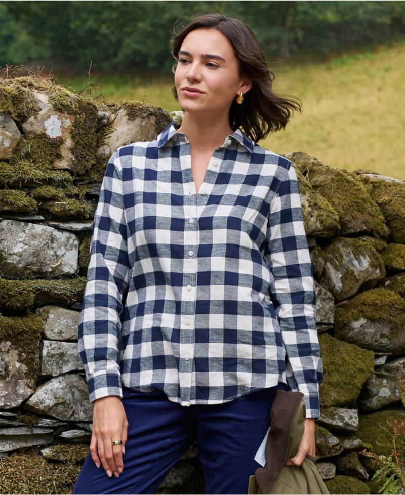 Women's Flannel Boyfriend Long Sleeve Shirt