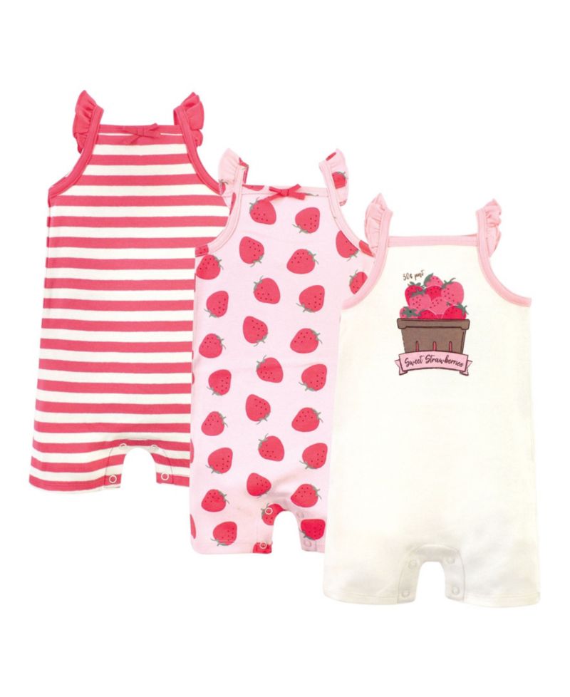 Baby Girls Natural Cotton Rompers
