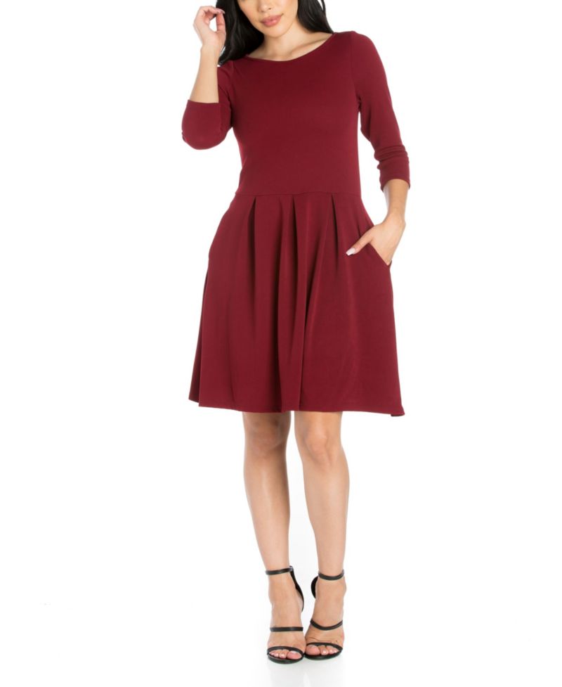 Women's Perfect Fit and Flare Pocket Dress
