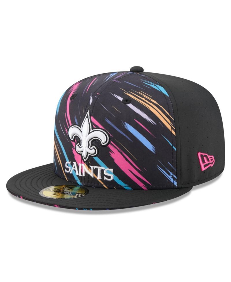 Men's Black New Orleans Saints 2026 NFL Cruical Catch 59FIFTY Fitted Hat