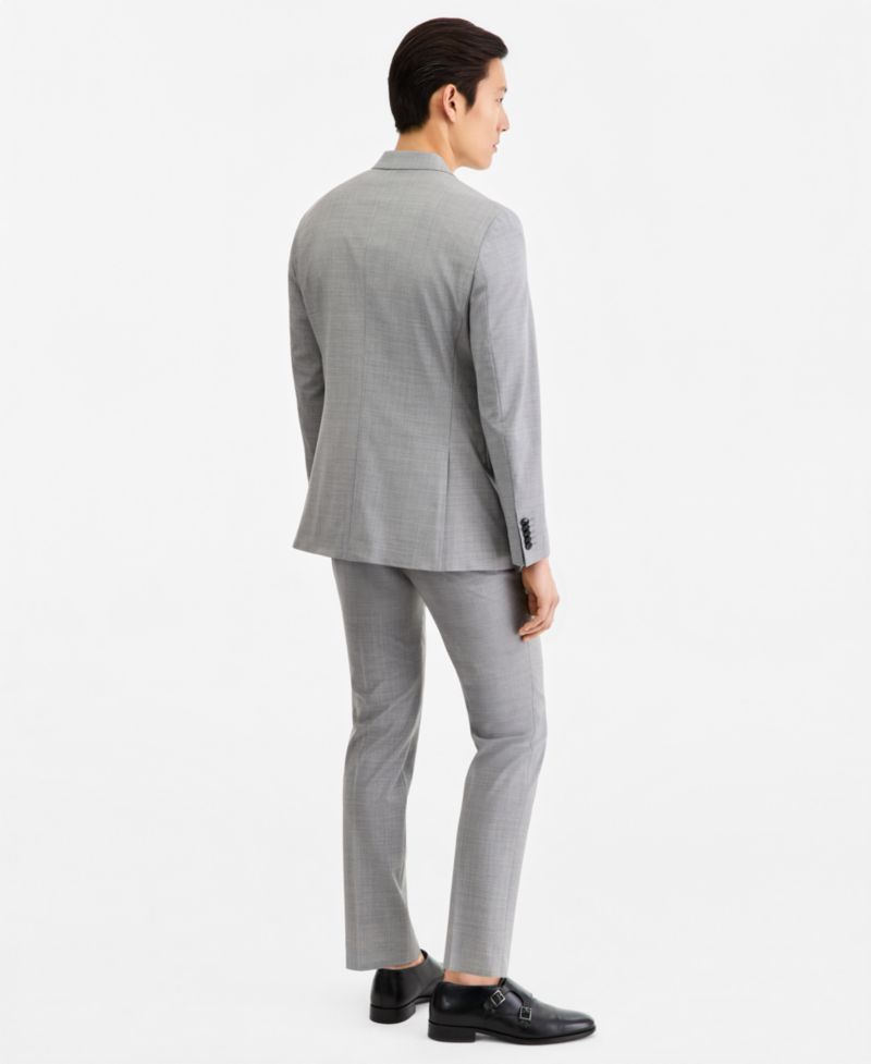 Men Modern-Fit Dark Gray Suit Separates