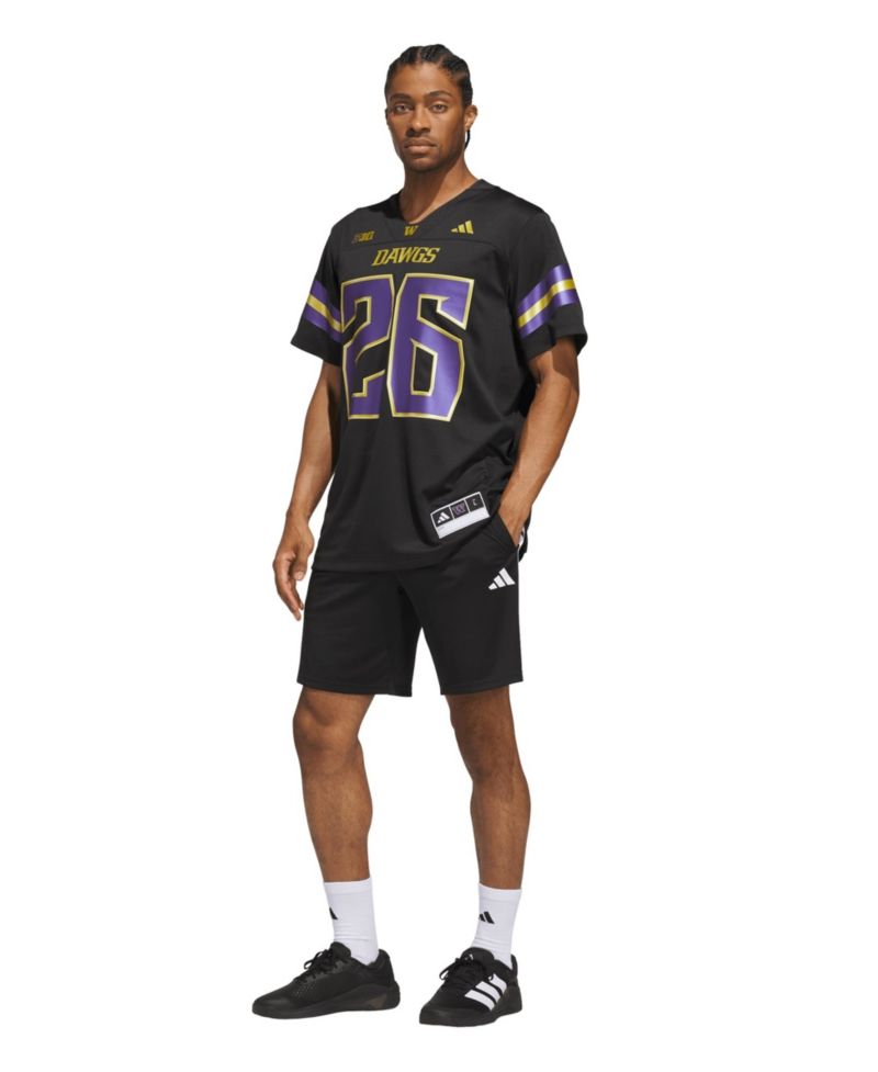 Men's #26 Black Washington Huskies Unleash the Dawgs Premier Strategy Jersey