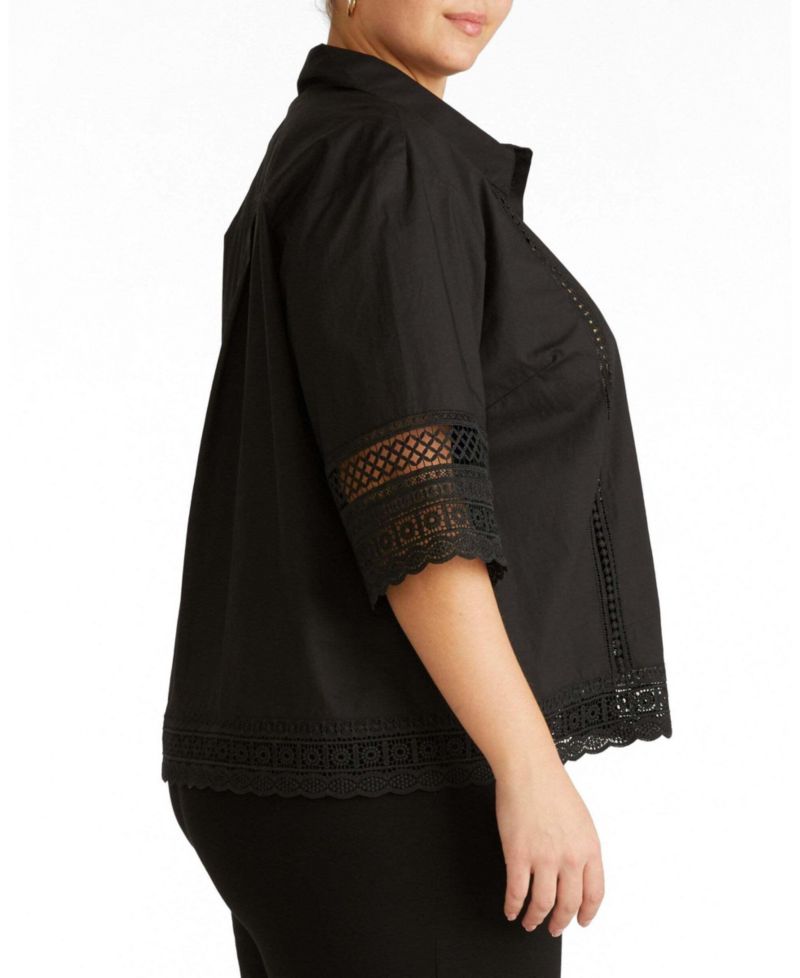 Women's Plus Size Dora Cotton Poplin Blouse