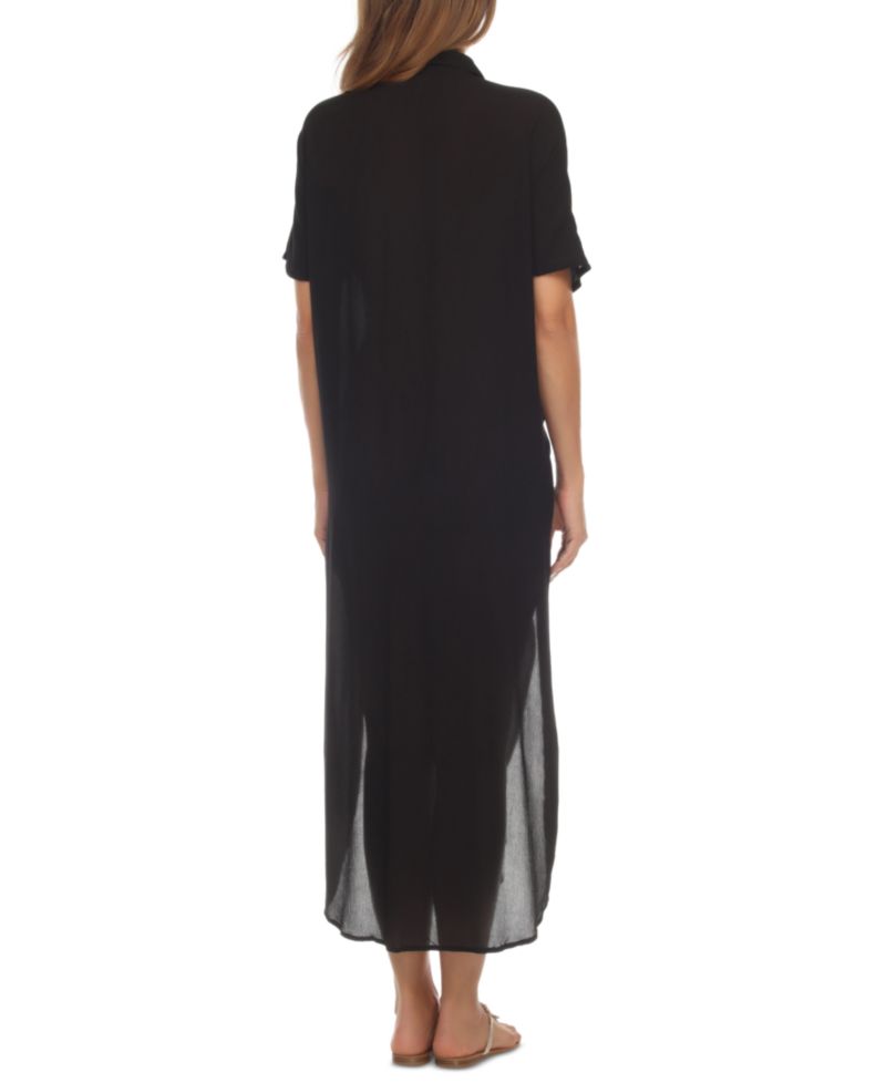 Women's Button-Down Maxi Dress Cover-Up