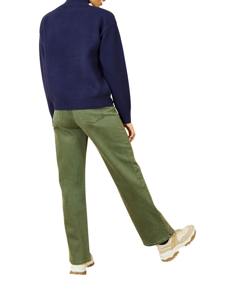 Women's Floral Detail High Neck Knit Sweater