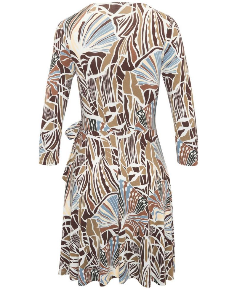 Women's V-Neck A-Line Wrap-Look Dress