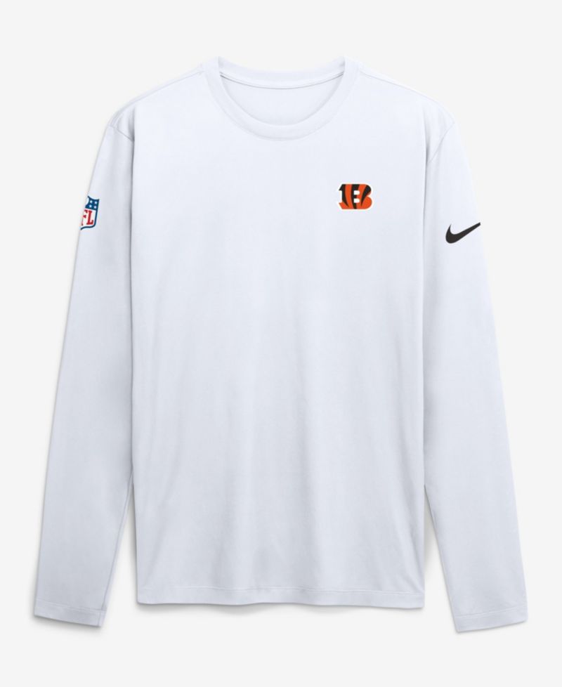 Men's White Cincinnati Bengals Legend Small Logo Dri-FIT Long Sleeve T-Shirt