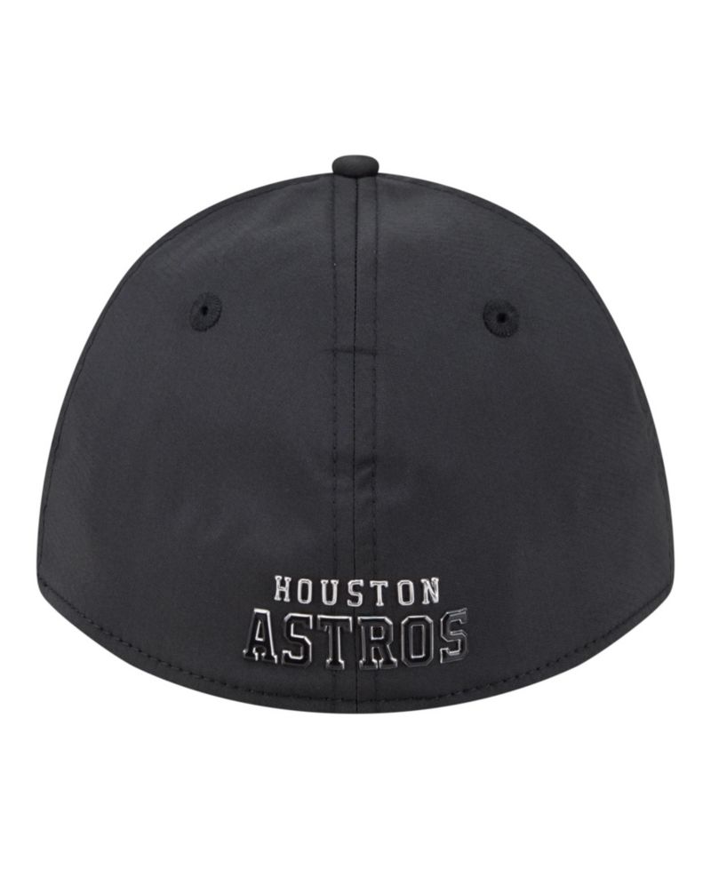 Men's Black Houston Astros Metallic 39THIRTY M-Crown Flex Hat