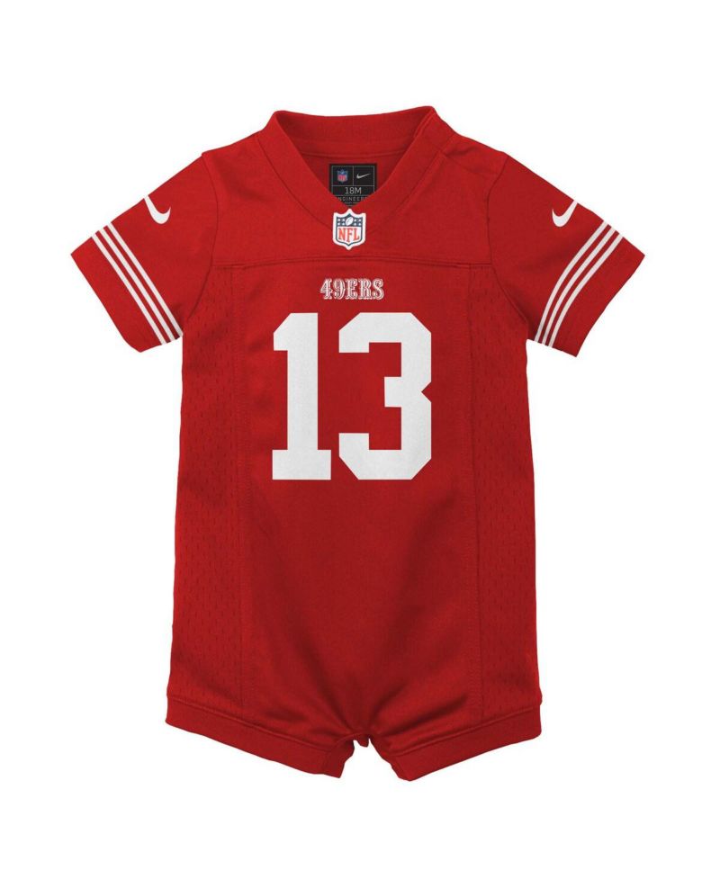 Big Boys and Girls Scarlet Brock Purdy San Francisco 49ers Game Romper Jersey
