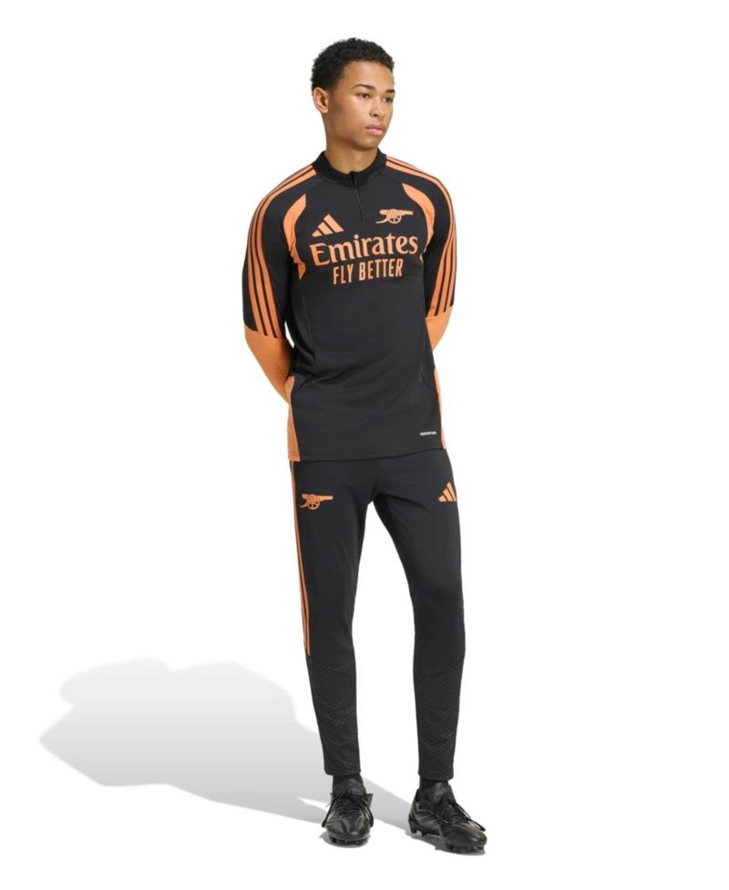 Men's Arsenal FC Tiro Mock Neck Slim Fit Thumbhole Quarter-Zip Pullover