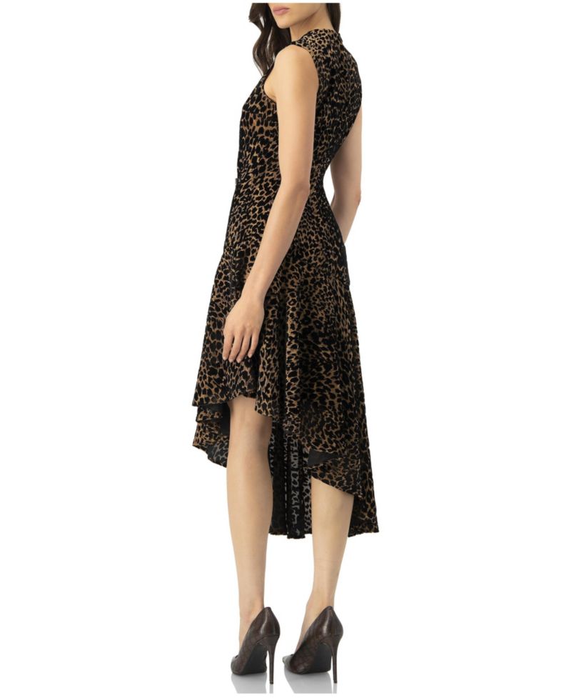 Women's Asymmetric Animal Print Dress