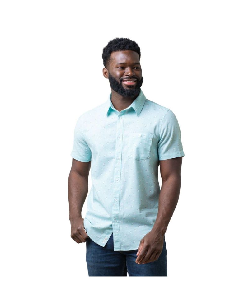 Men's Short Sleeve Linen Button Down Shirt
