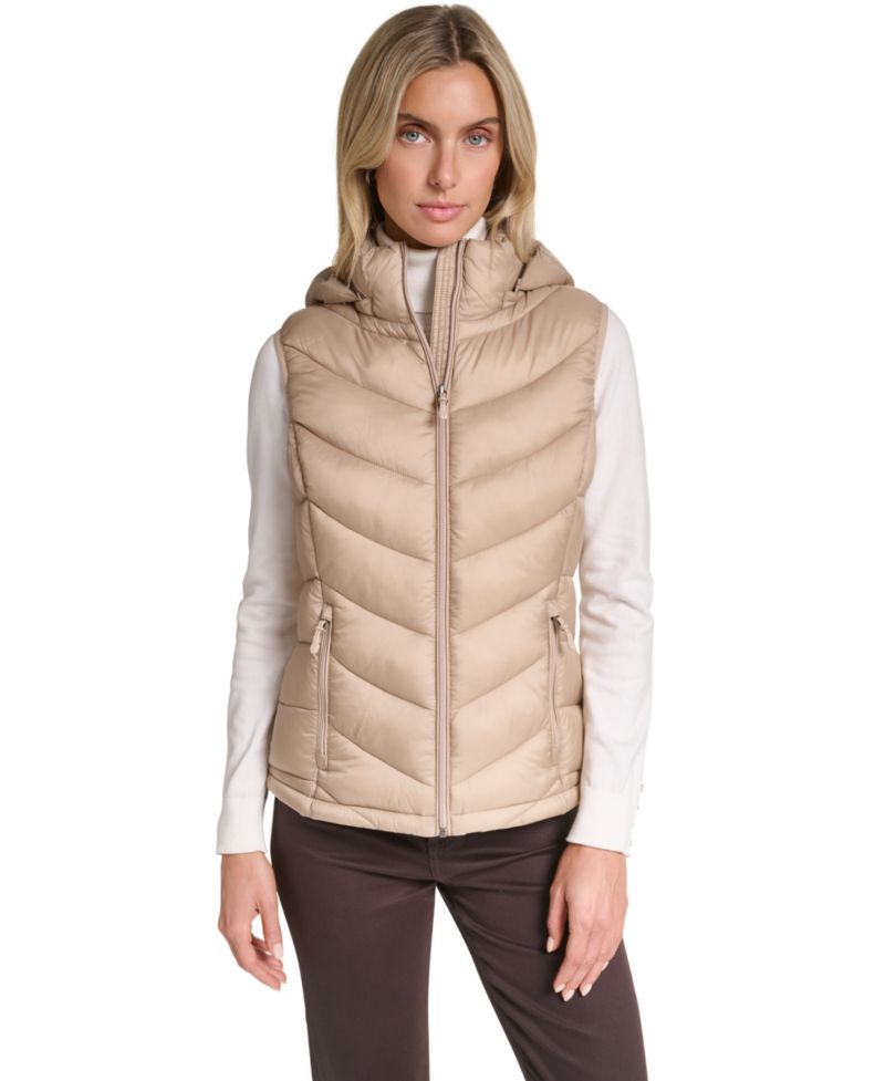 Women's Packable Hooded Puffer Vest