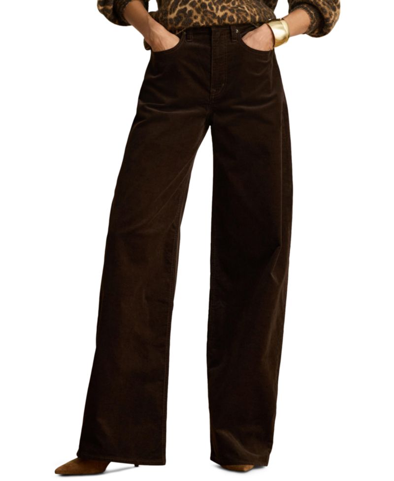 Women's Corduroy High-Rise Wide-Leg Pants