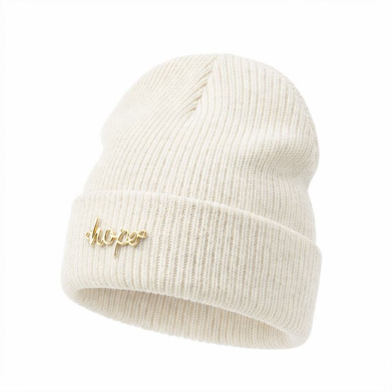 Women's Classic Ribbed Knit Beanie - Ivory