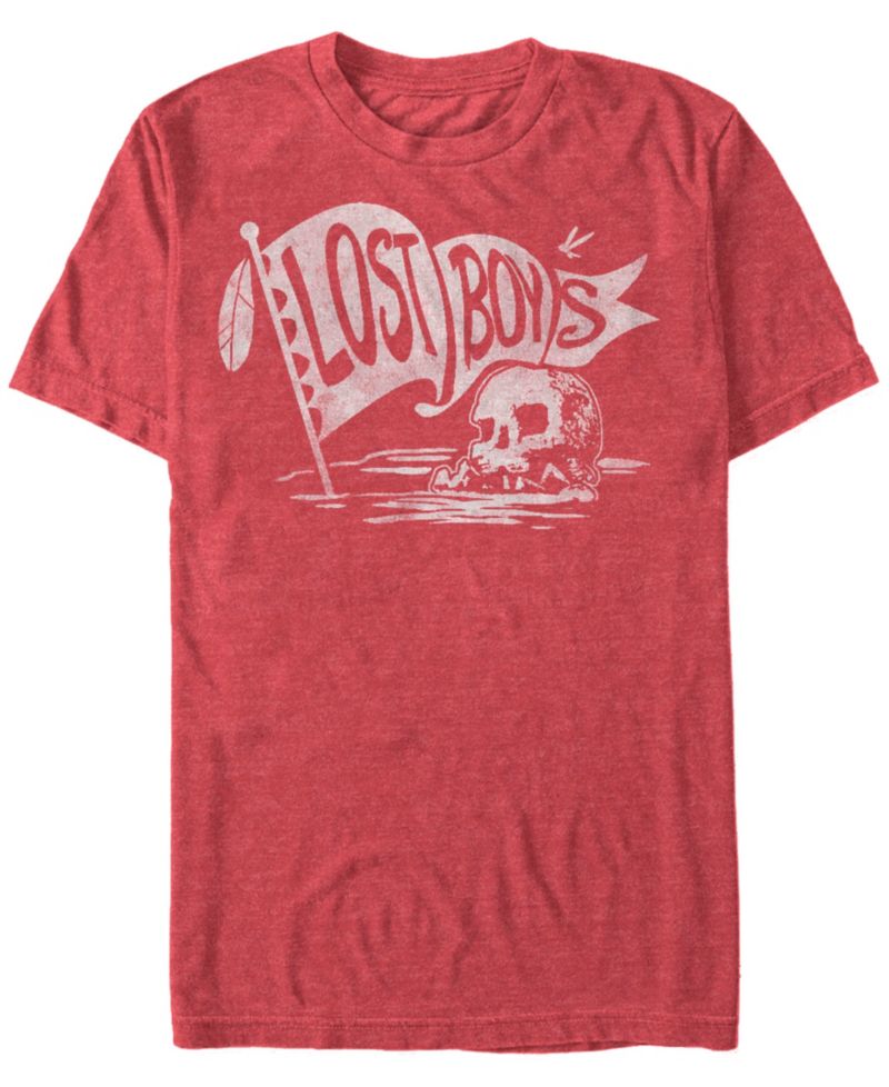 Disney Men's Peter Pan The Lost Boys Skull Clan Banner Short Sleeve T-Shirt