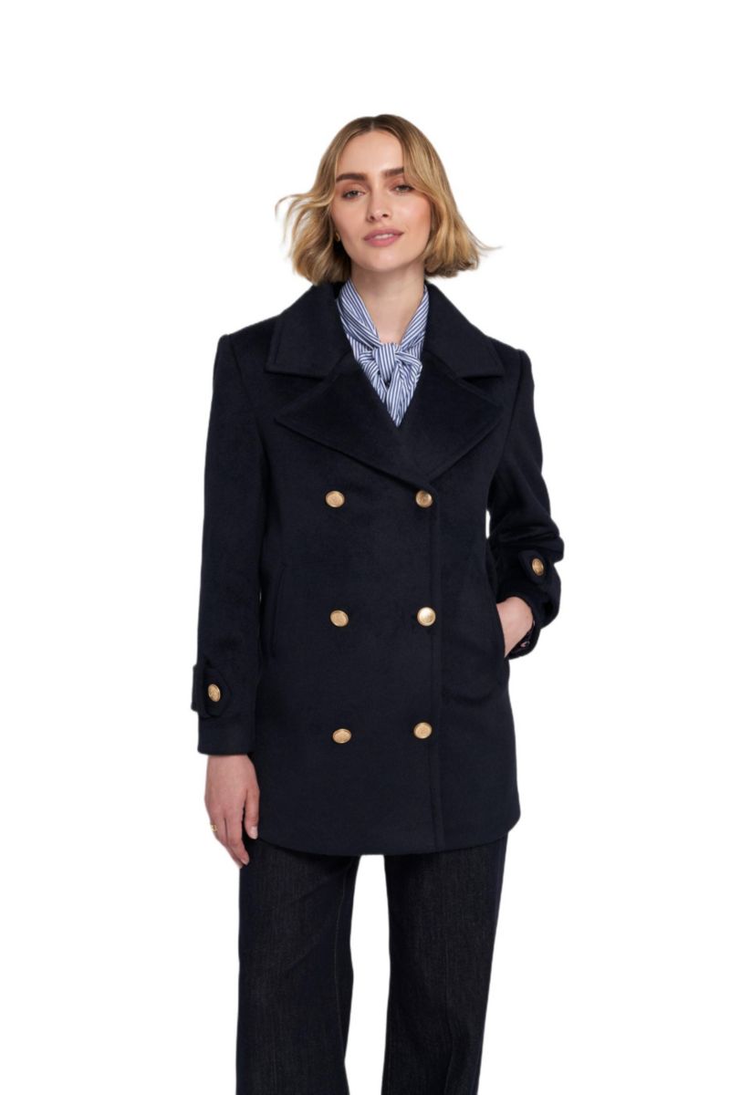 Women's Melton Peacoat Coat