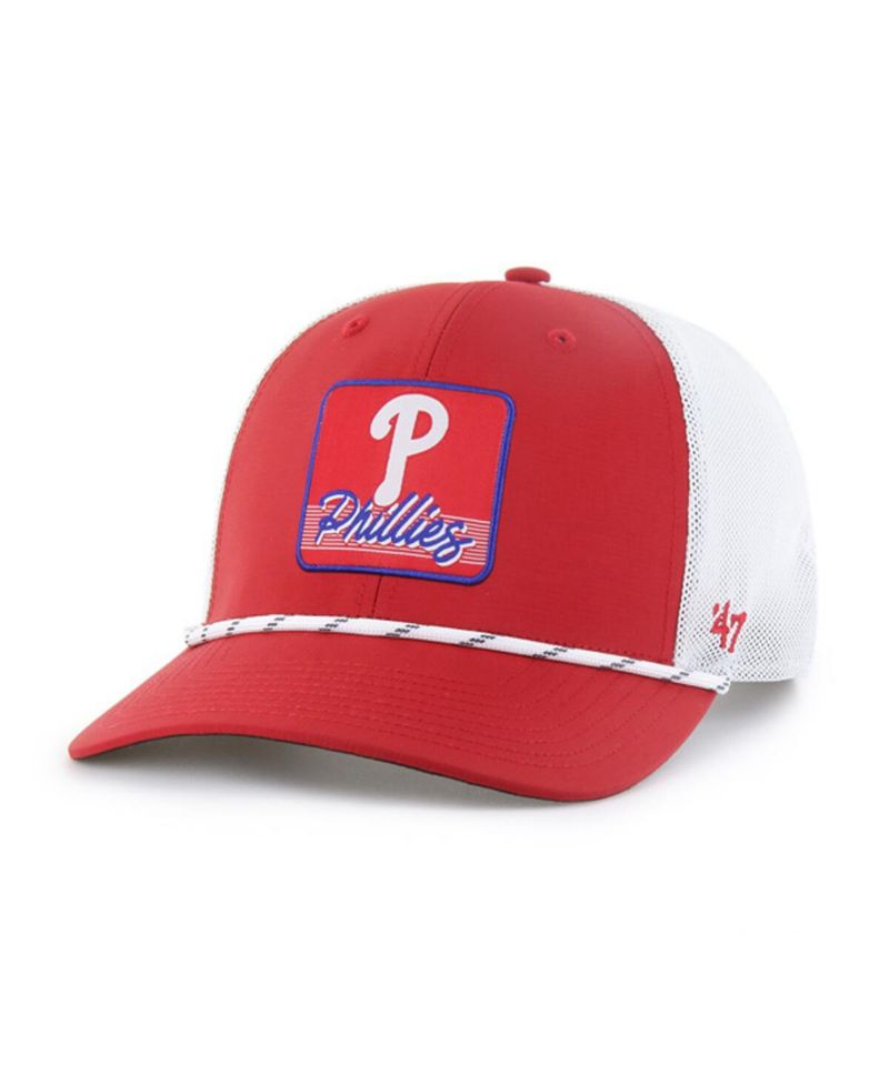 Men's Red/White Philadelphia Phillies Scratch Adjustable Trucker Hat