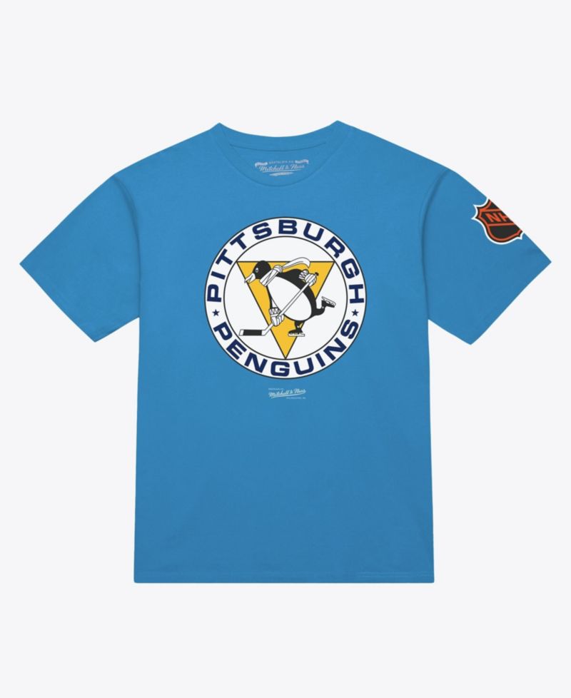 Men's Light Blue Pittsburgh Penguins Core Vintage Logo T-Shirt