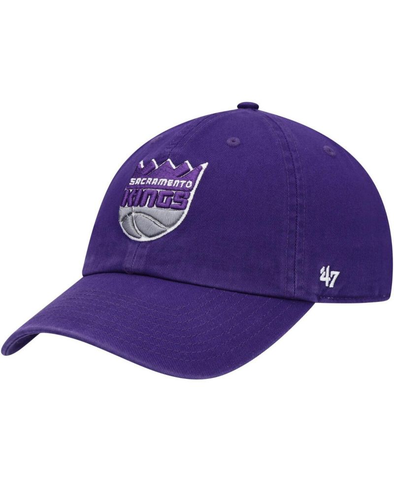 Men's Purple Sacramento Kings Team Clean Up Adjustable Hat
