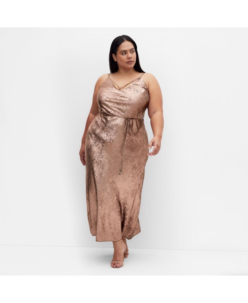 Women's Kaia Metallic Slip Dress