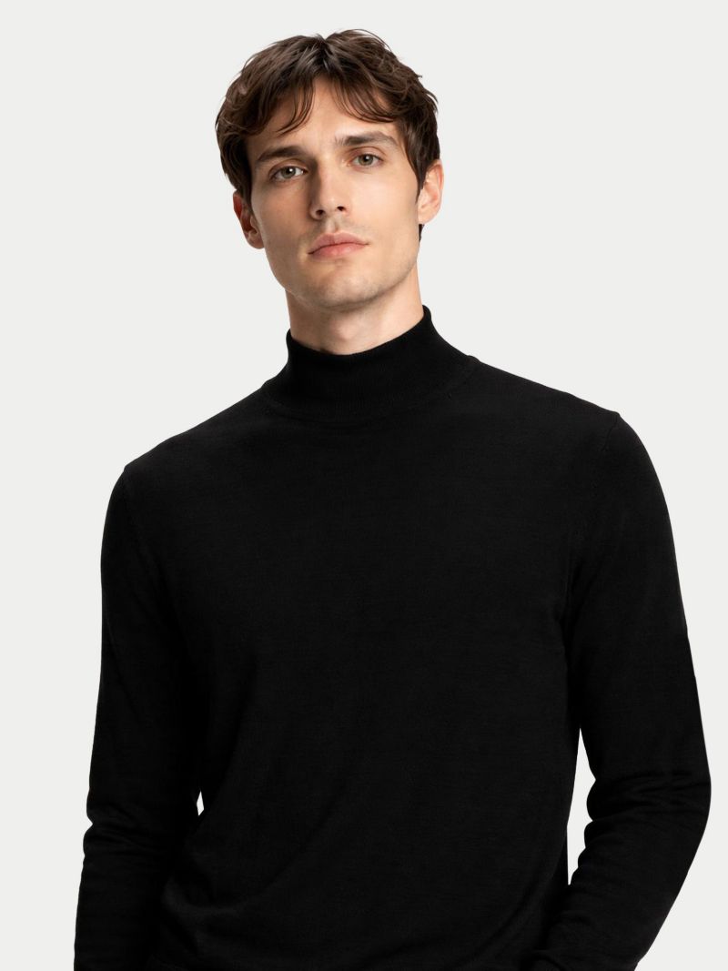Men's Men Cashmere Silk High Neck Sweater