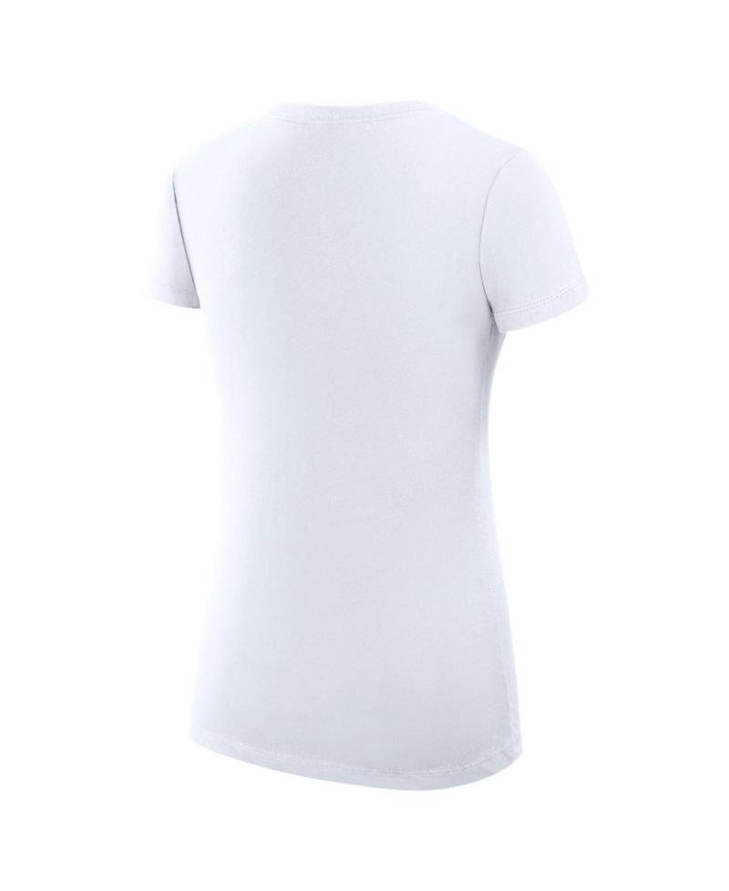 Women's White New York Knicks Super-Slim Fit Lightweight Leopard Heart V-Neck T-Shirt