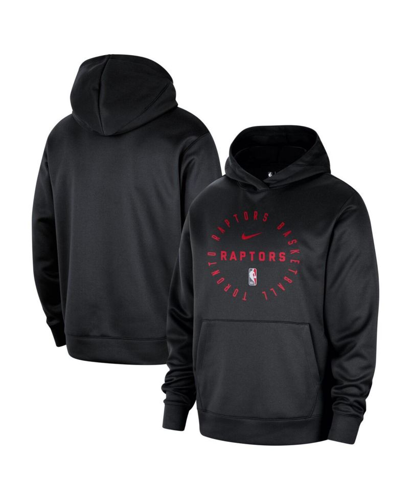 Men's Black Toronto Raptors 2024/25 Spotlight On-Court Practice Performance Pullover Hoodie