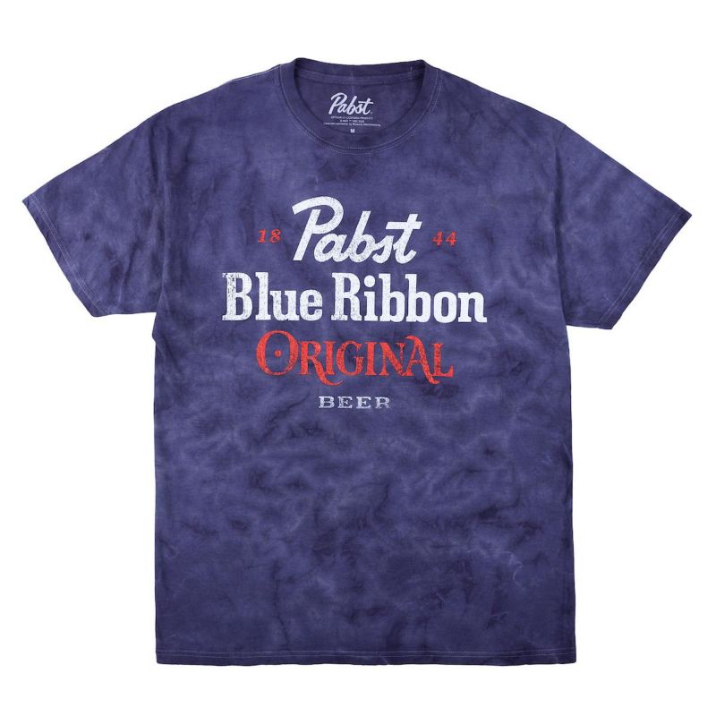 Men's Original Blue Crystal Wash Crew Neck Short Sleeve T-shirt-Medium