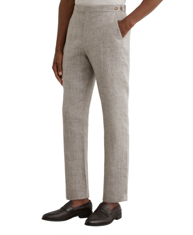 Men's Amore Linen Tailored-Fit Suit Pants