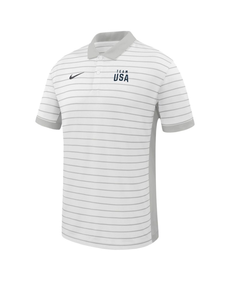 Men's White Team USA Victory Stripe Dri-FIT Polo Shirt