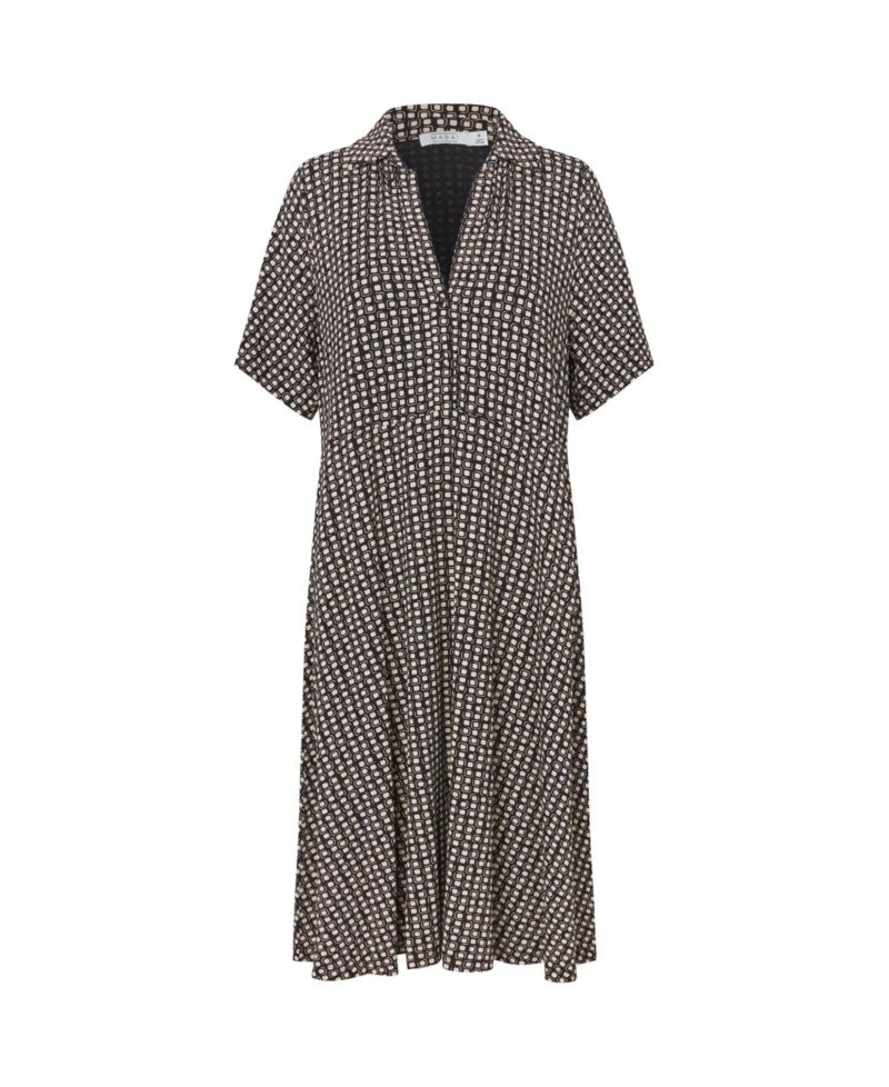 Women's MaNaterinna Short-Sleeve Collared A-Line Midi Dress