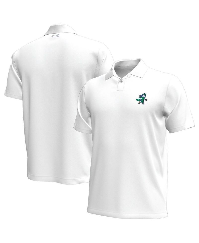 Men's White Notre Dame Fighting Irish Golf Leprechaun Lightweight Motion Polo Shirt