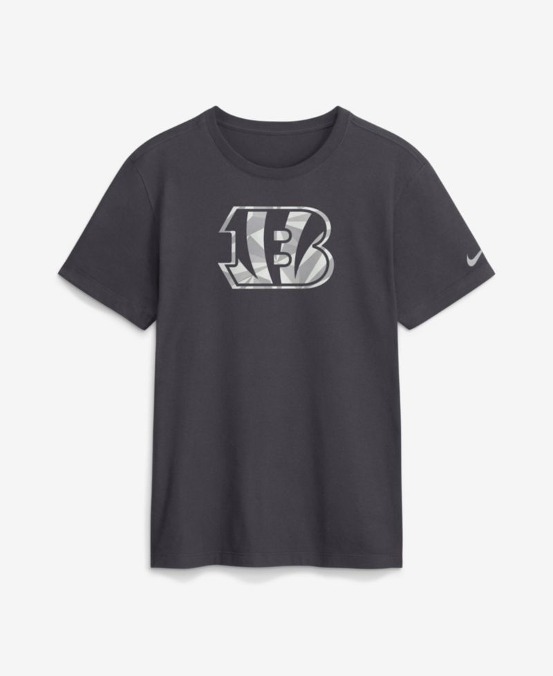 Men's Anthracite Cincinnati Bengals Fractal Logo T-Shirt