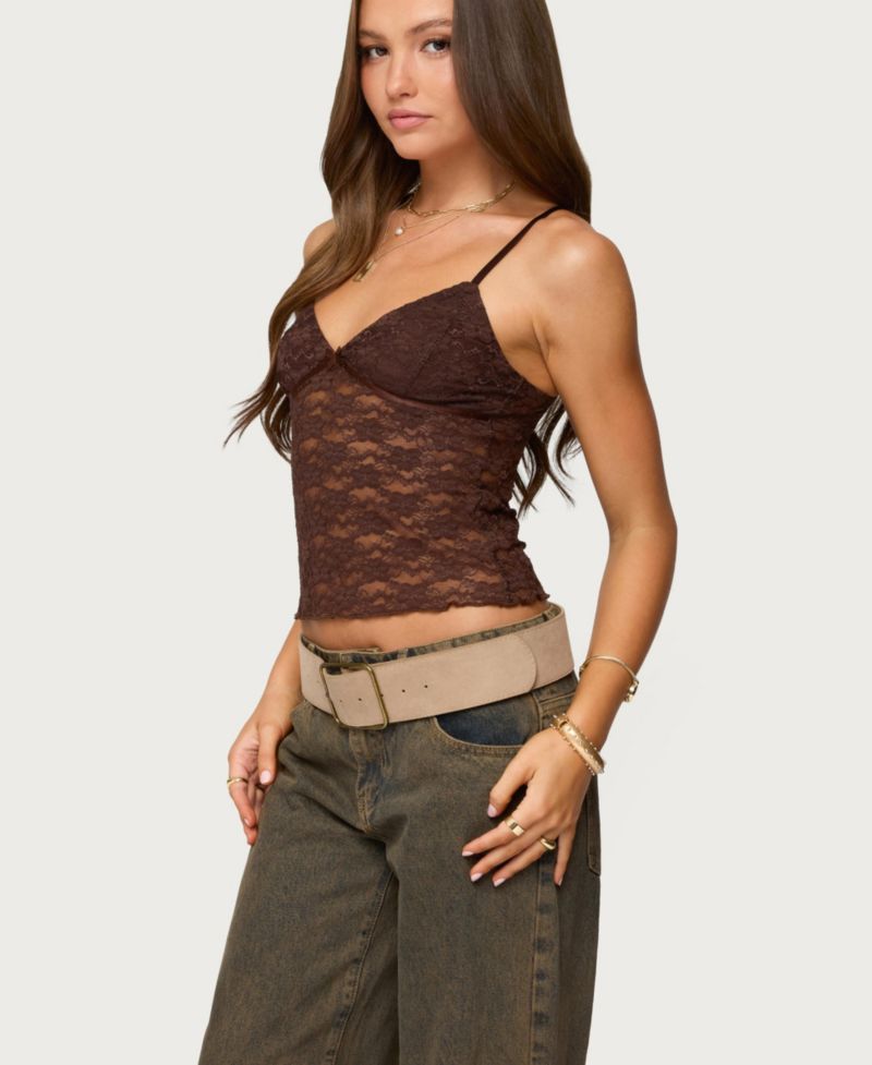 Women's Eira Sheer Lace Tank Top