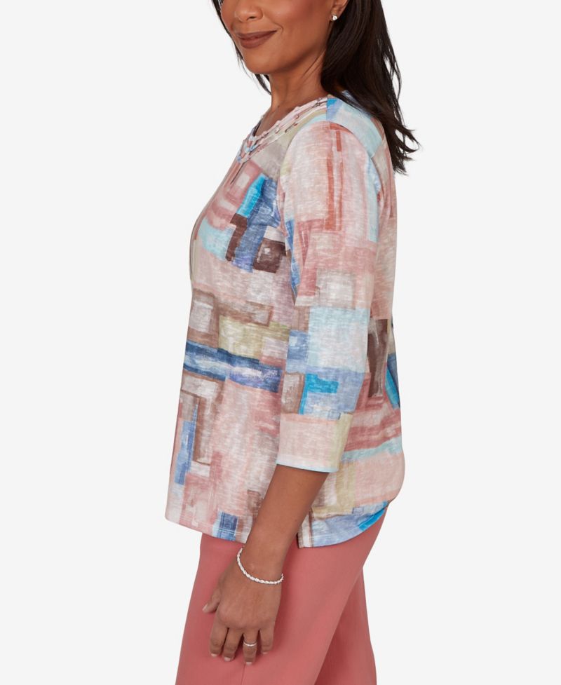 Women's Camden Market Painted Color Blocks Knit Top