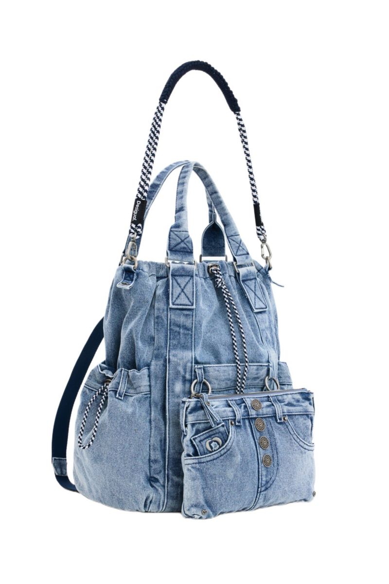 Women's Multi-position denim backpack