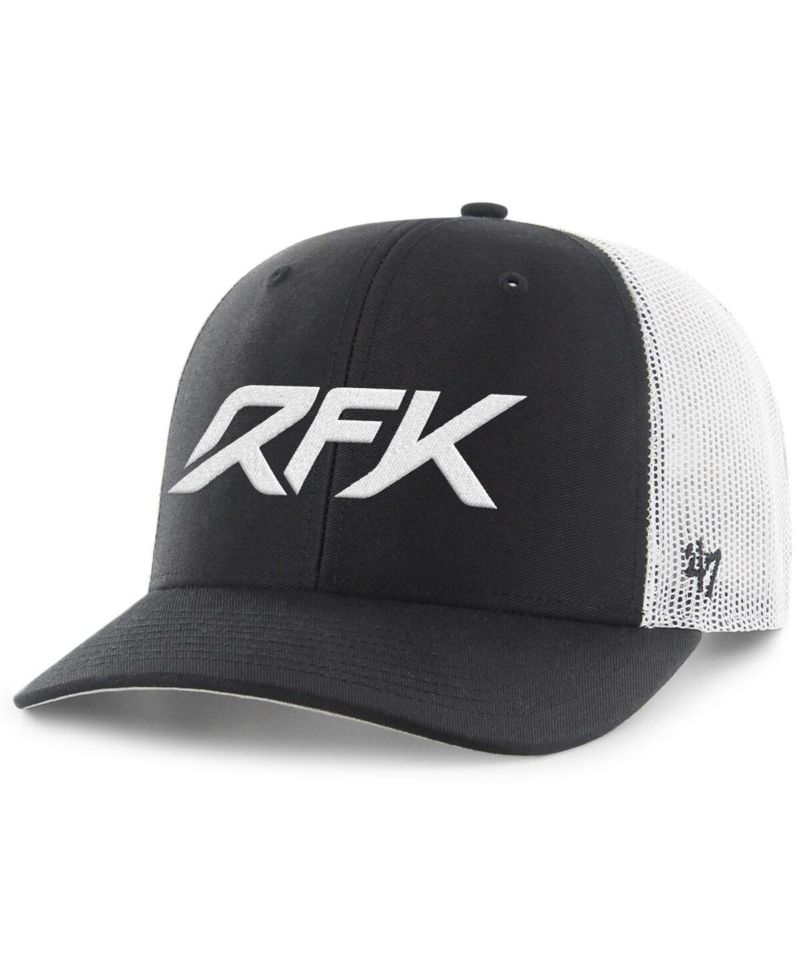 Men's Black/White Roush Fenway Keselowski Racing Trucker Adjustable Hat