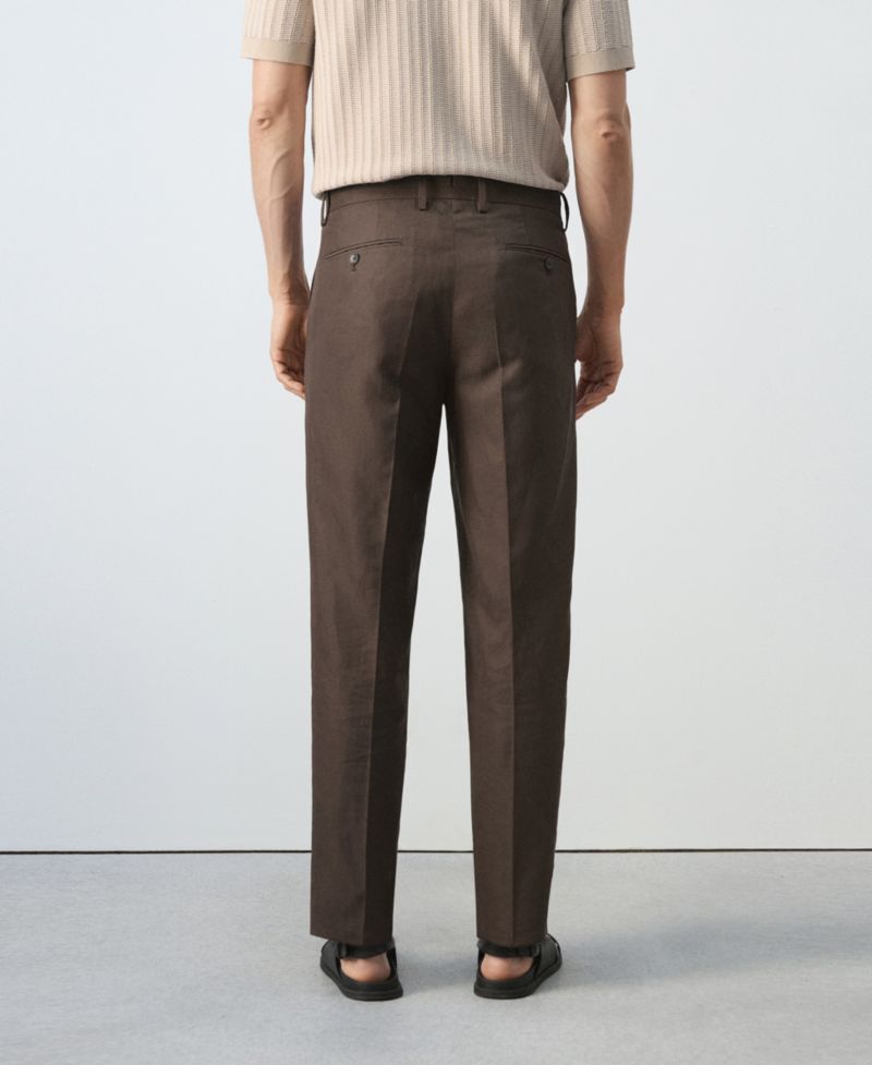Men's Lyocell-Linen-Blend Suit Pants