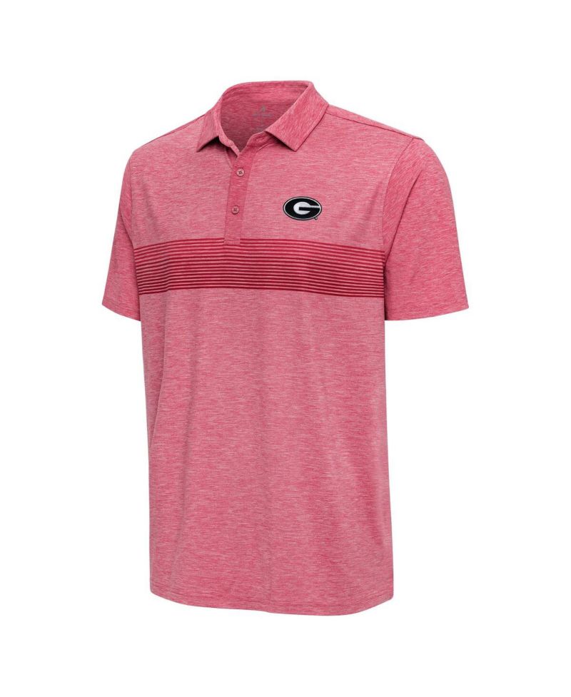 Men's Heather Red Georgia Bulldogs Dashing Polo Shirt