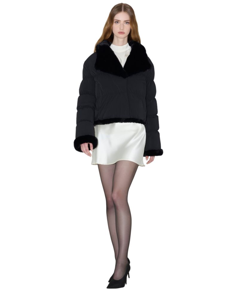 Women's Adair Reversible Faux Fur Trim Puffer Jacket