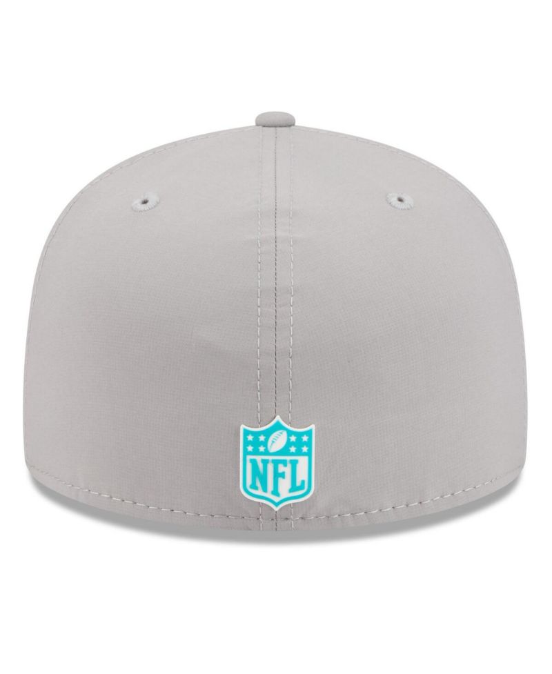 Men's Gray Miami Dolphins 2025 Sideline 59FIFTY Fitted Hat