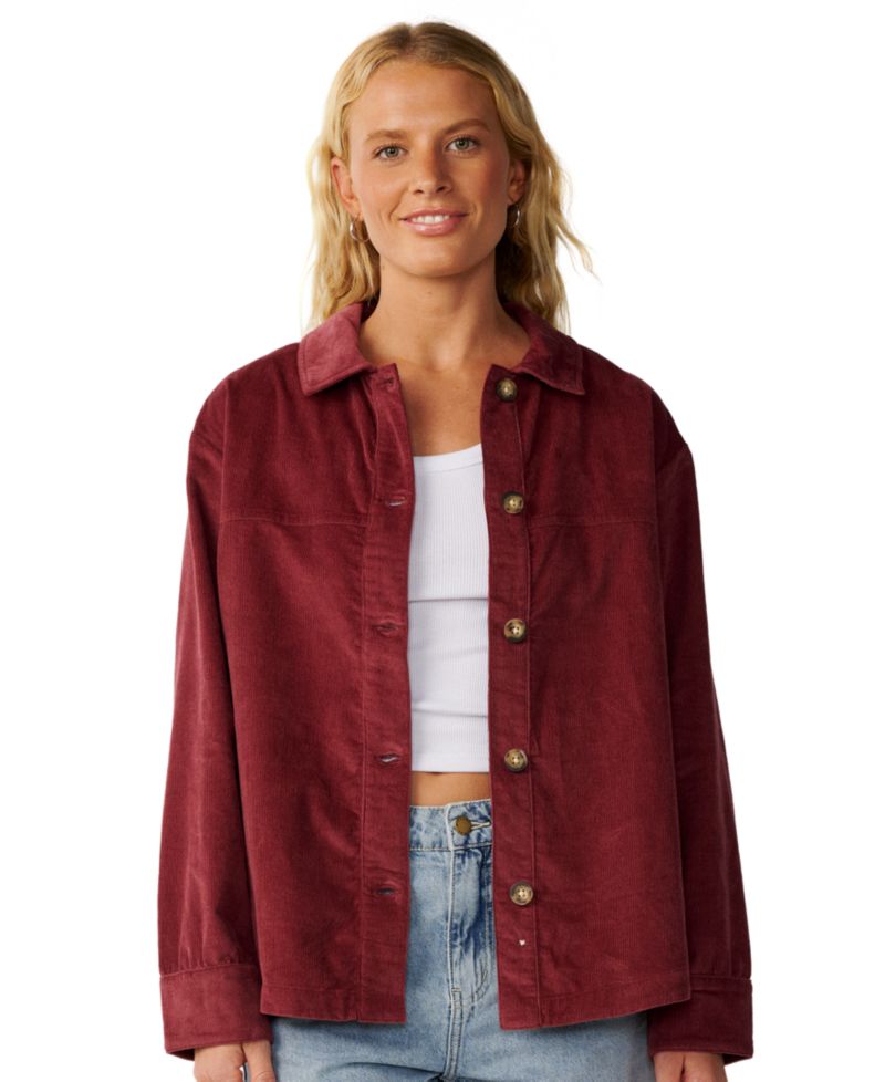 Women's Keepsakes Washed Cord Cotton Button-Front Shirt
