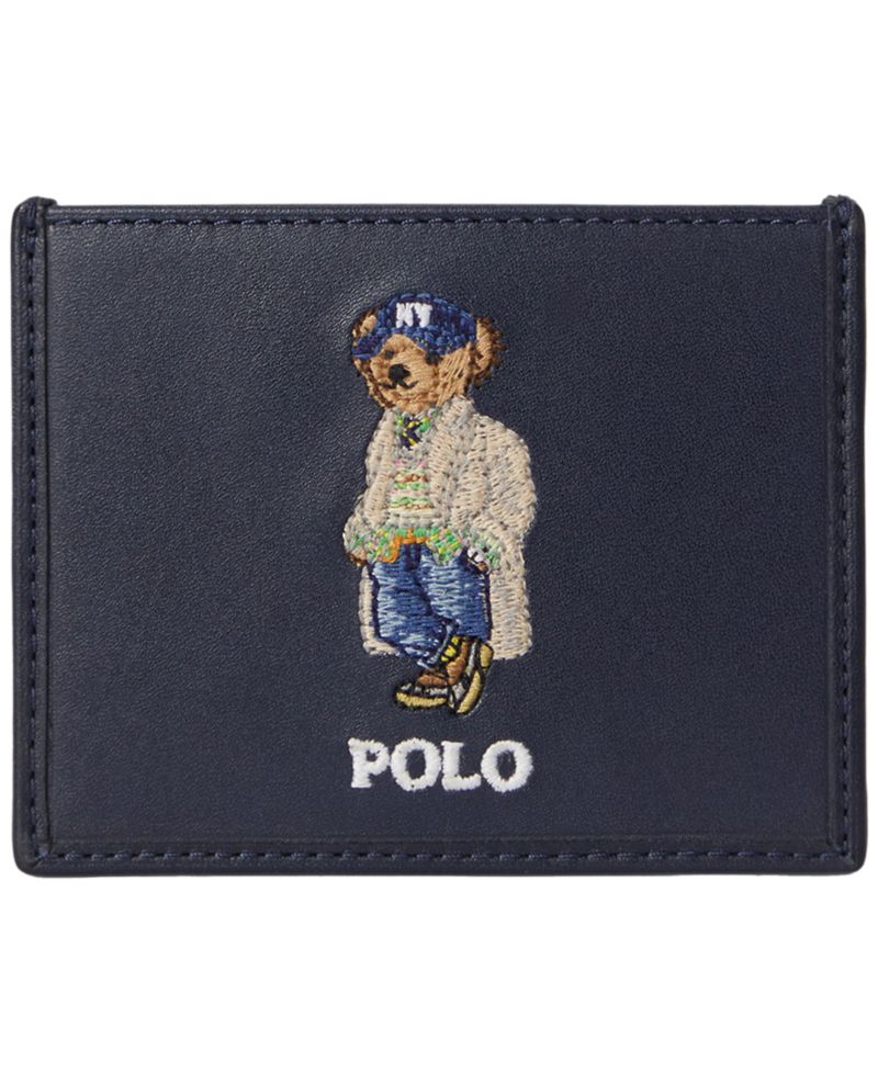 Polo Bear Slim Full-Grain Leather Card Case
